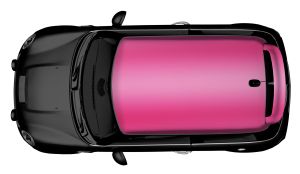 MINI Dach-Folierung - Glänzend Energy Pink