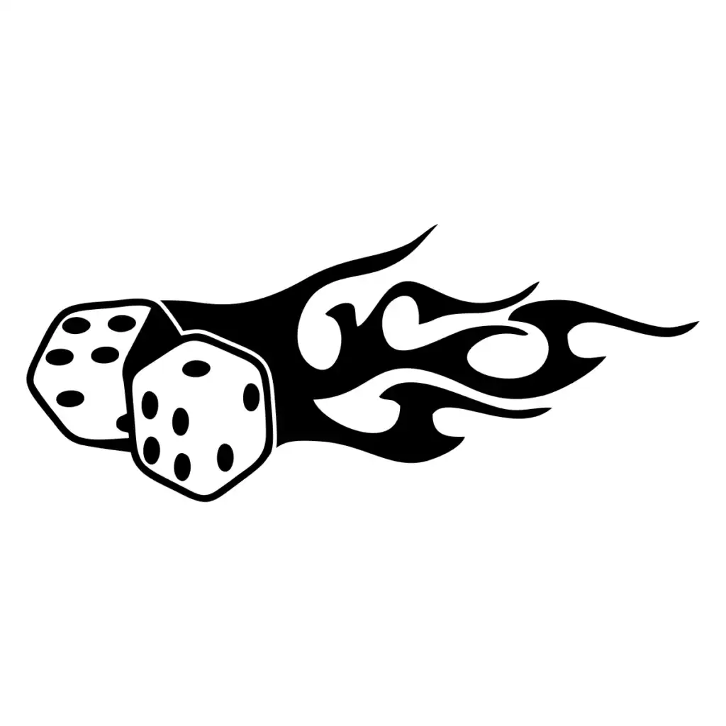 Flaming Dice JDM Aufkleber Sticker