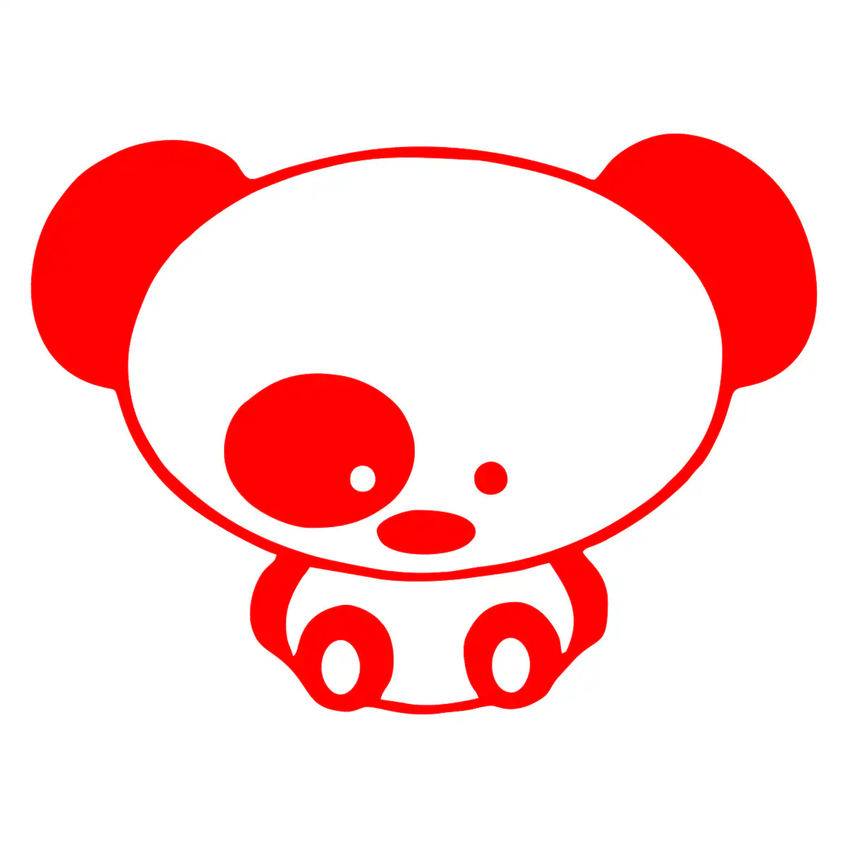 04411-Black-Eye-JDM-Panda-Neon-Rot-gallery Black Eye JDM Panda JDM Aufkleber Sticker