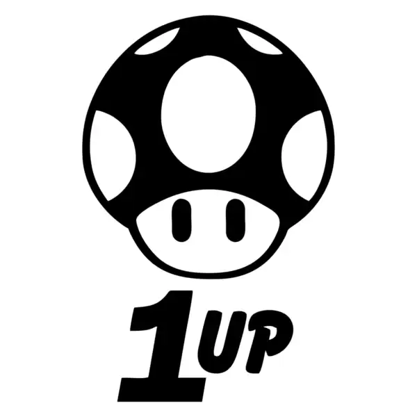 Super Mario 1up Pilz JDM Aufkleber Sticker