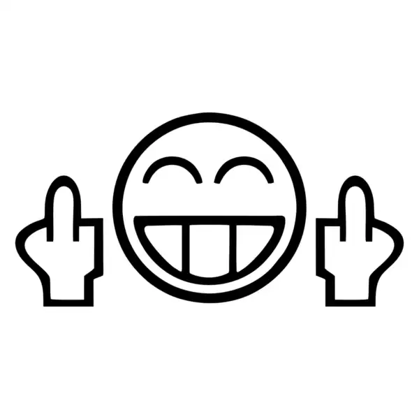 Fuck Off Smiley JDM Aufkleber Sticker