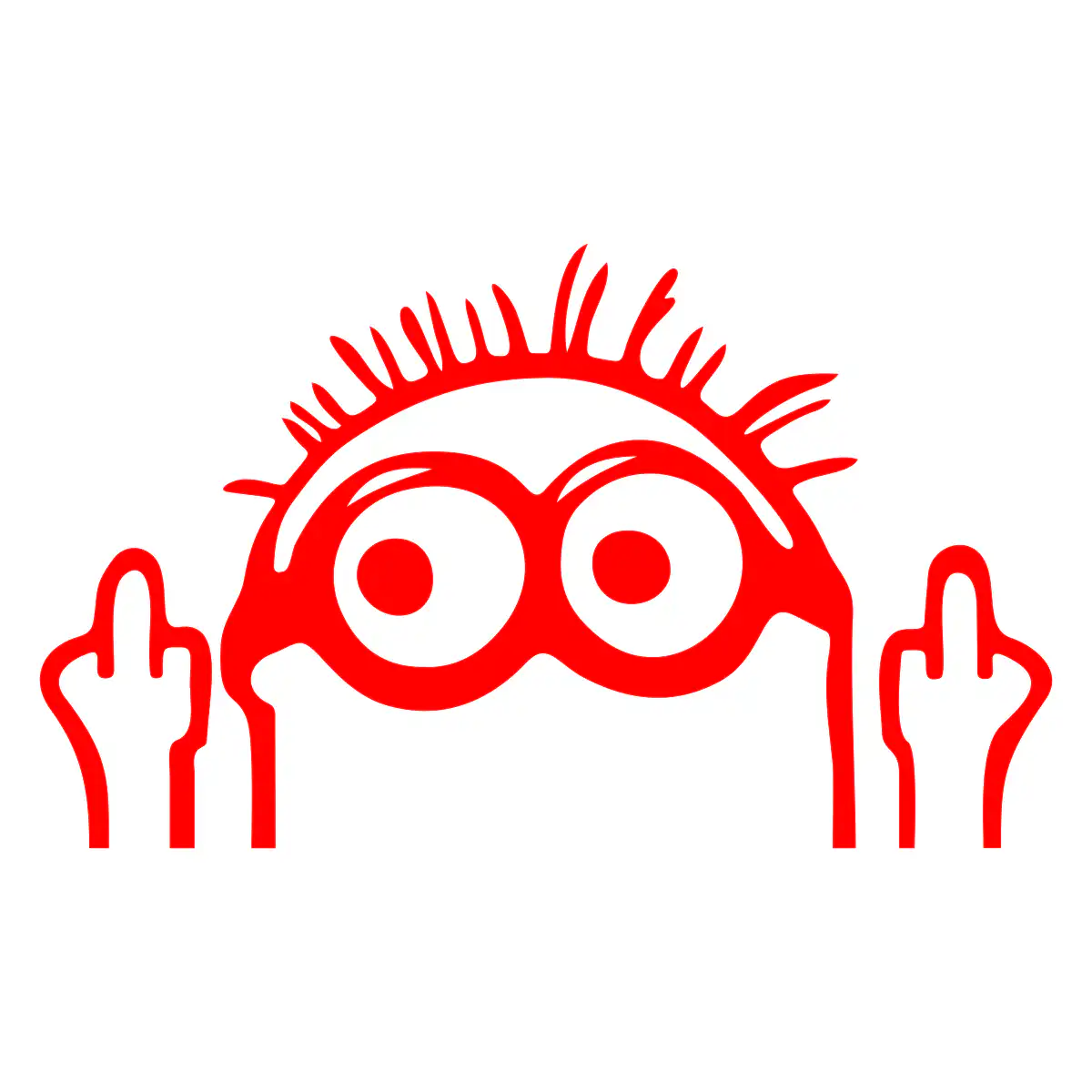 05122-Middle-Finger-Minion-Aufkleber-Neon-Rot-gallery Middle Finger JDM Aufkleber Sticker