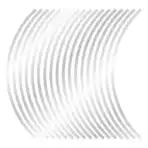 Felgenrandaufkleber Classic-Chrom-Silber-Lieferumfang