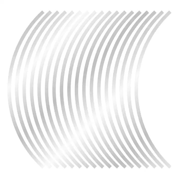 Felgenrandaufkleber Classic-Chrom-Silber-Lieferumfang