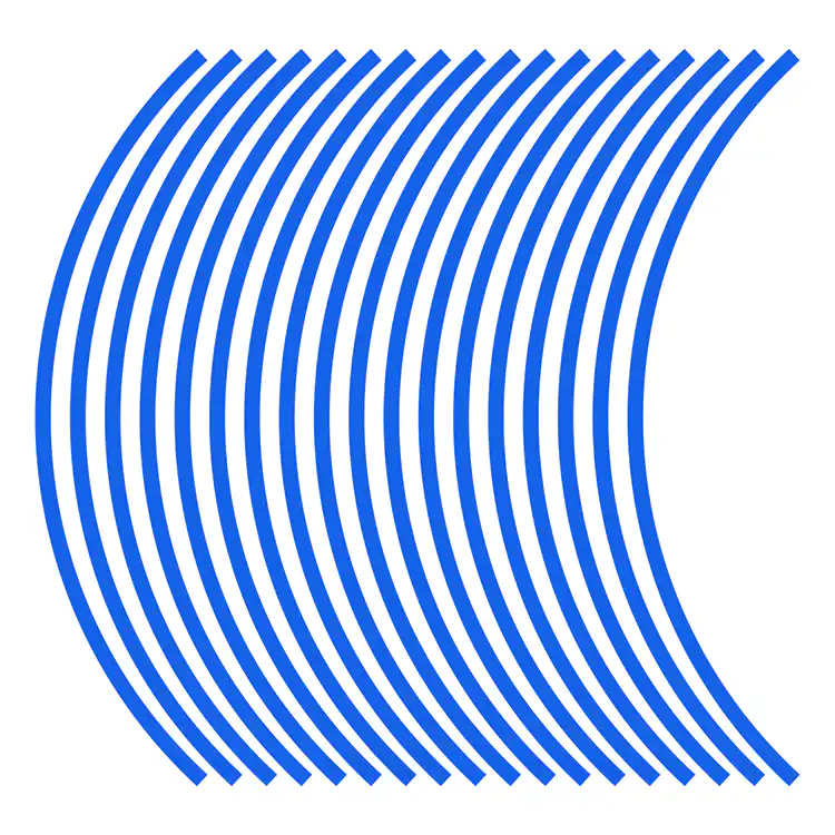 Felgenrandaufkleber Classic Glänzend Blau