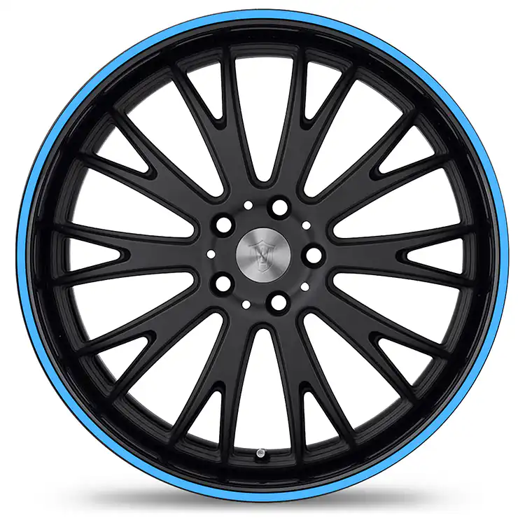 Felgenrandaufkleber Classic Glänzend Hellblau