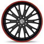 Felgenrandaufkleber Classic Glänzend Rot