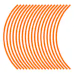 Felgenrandaufkleber Classic Glänzend Orange