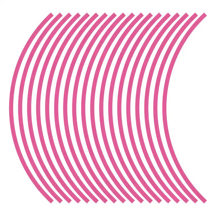 Felgenrandaufkleber Classic Glänzend Rosa