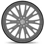 Felgenrandaufkleber Classic Glänzend Schwarz