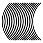 Felgenrandaufkleber Classic Glänzend Schwarz