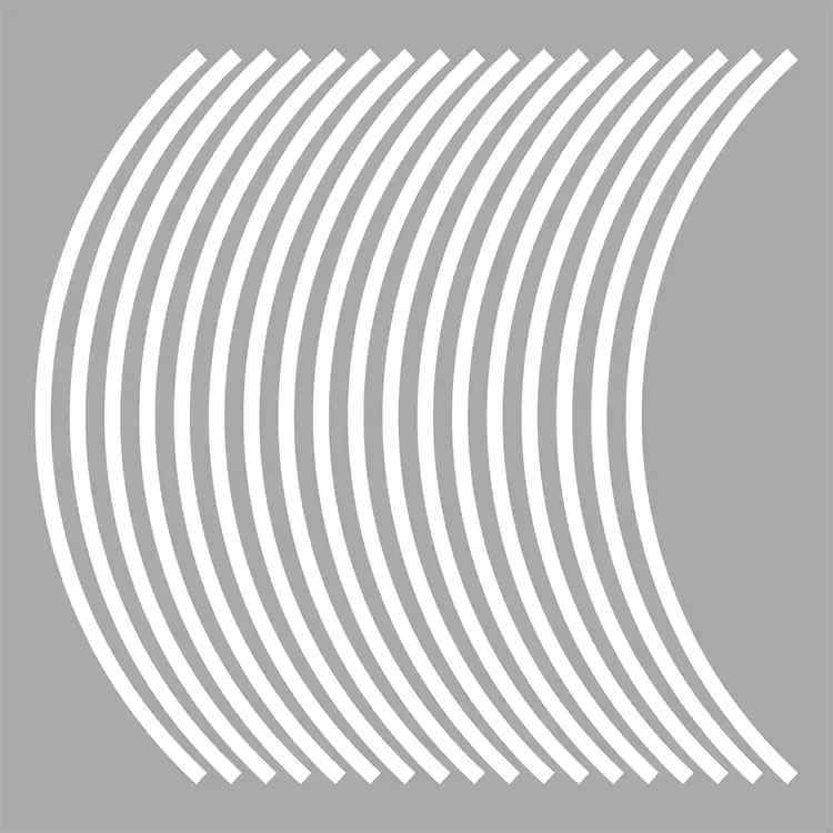 Felgenrandaufkleber Classic Glänzend Weiss