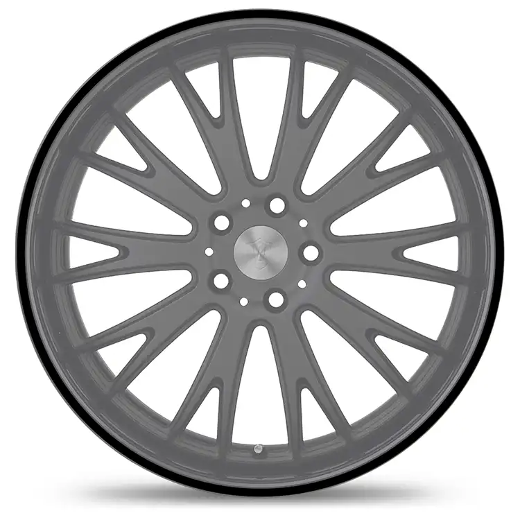 Felgenrandaufkleber Classic Matt Schwarz