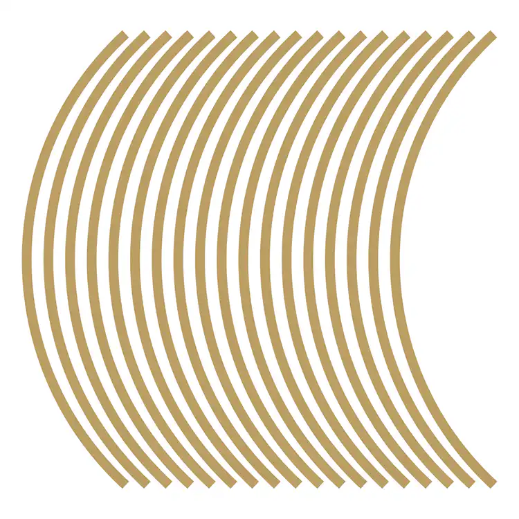 Felgenrandaufkleber Classic Metallic Gold