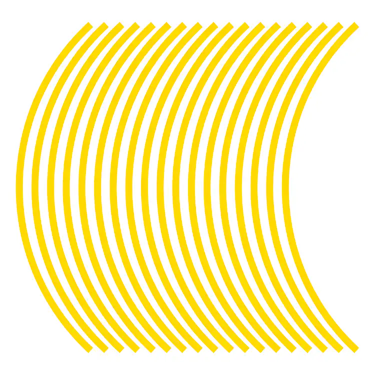 Felgenrandaufkleber Classic Neon Gelb