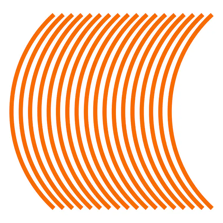 Felgenrandaufkleber Classic Neon Orange