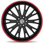 Felgenrandaufkleber Classic Neon Rot