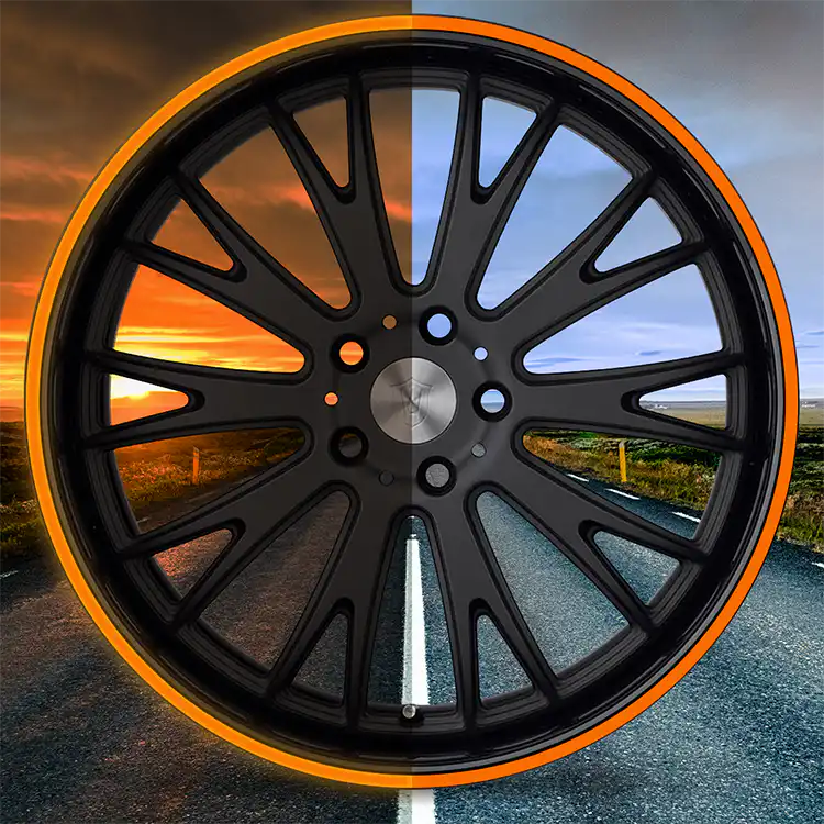 Felgenrandaufkleber Classic Reflektierend Orange