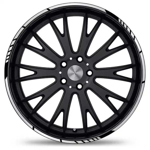 Felgenrandaufkleber GP Style Chrom Silber