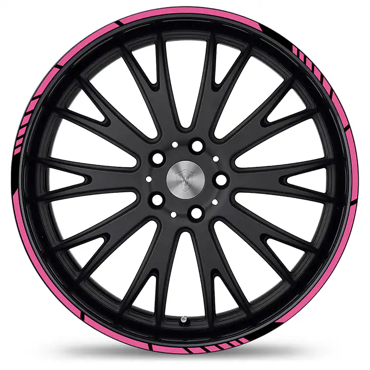 Felgenrandaufkleber GP Style-Glänzend-Rosa Felgenrandaufkleber GP Style Glänzend rosa