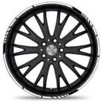 Felgenrandaufkleber GP Style Glänzend weiss