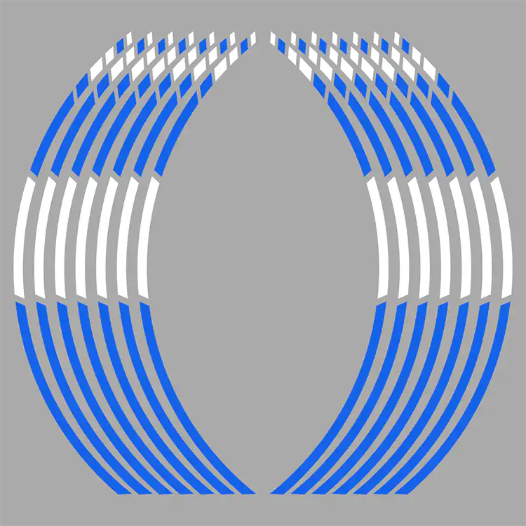 Felgenrandaufkleber GP Style Metallic Blau