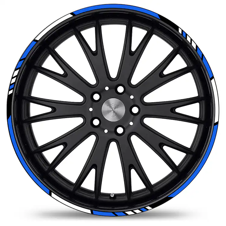 Felgenrandaufkleber GP Style Metallic Blau