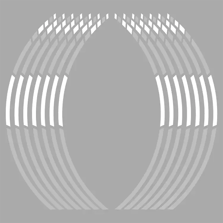 Felgenrandaufkleber GP Style Metallic silber