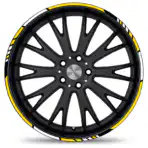 Felgenrandaufkleber GP Style MC-Neon-Gelb-Weiss