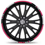 Felgenrandaufkleber GP Style MC-Neon-Pink-Weiss