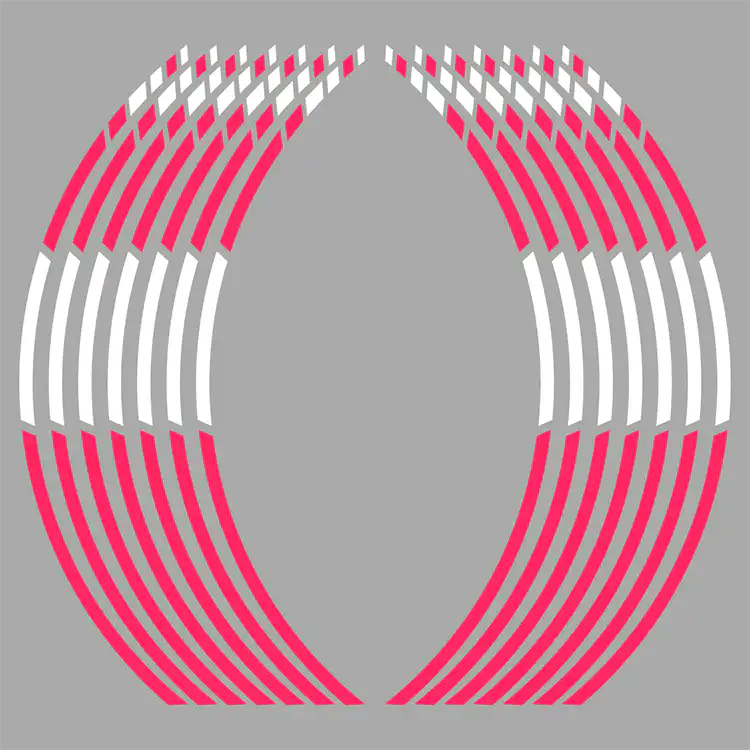 Felgenrandaufkleber GP Style MC-Neon-Pink-Weiss-Lieferumfang