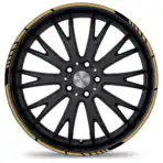 Felgenrandaufkleber GP Style Metallic Gold