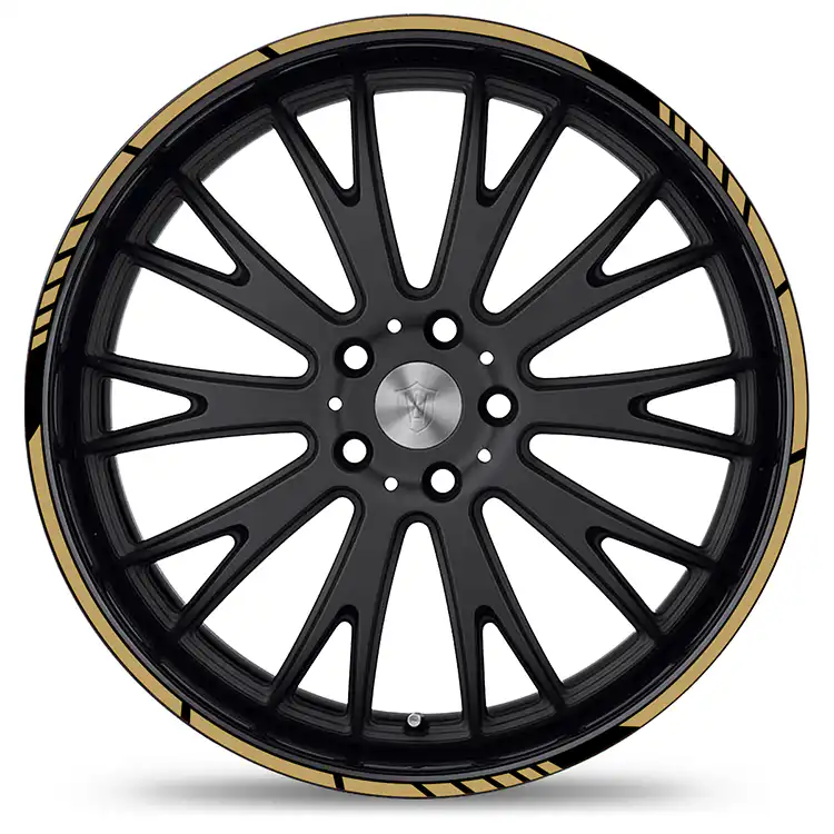 Felgenrandaufkleber GP Style-Metallic-Gold Felgenrandaufkleber GP Style Metallic Gold