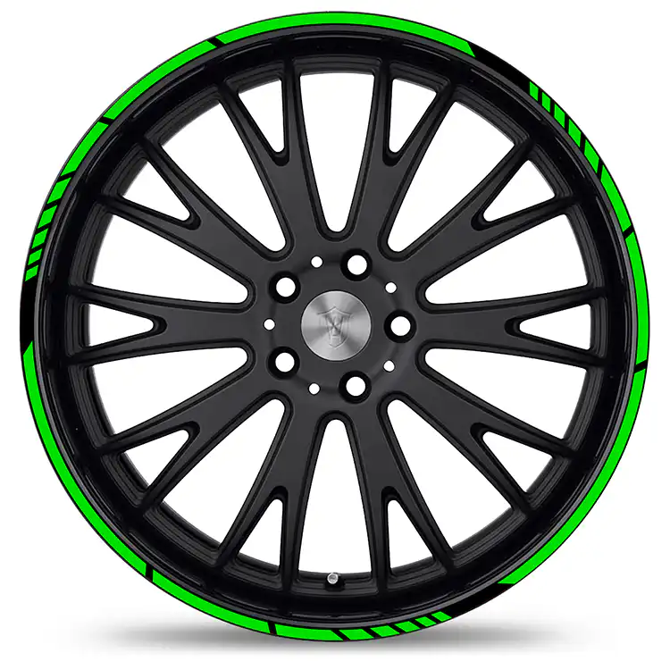 Felgenrandaufkleber GP Style-Neon-Hellgrün Felgenrandaufkleber GP Style Neon Hellgrün