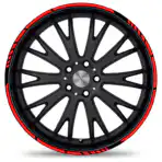 Felgenrandaufkleber GP Style Rot