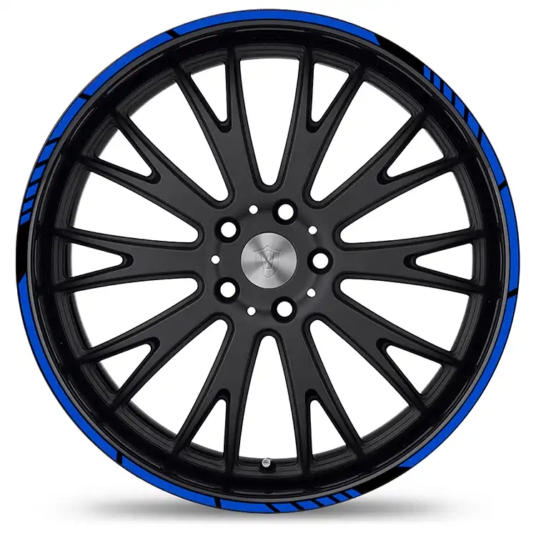 Felgenrandaufkleber GP Style-Reflektierend-Blau Felgenrandaufkleber GP Style Reflektierend Blau