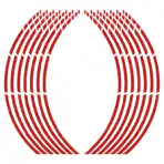 Felgenrandaufkleber GP Style Reflektierend Rot