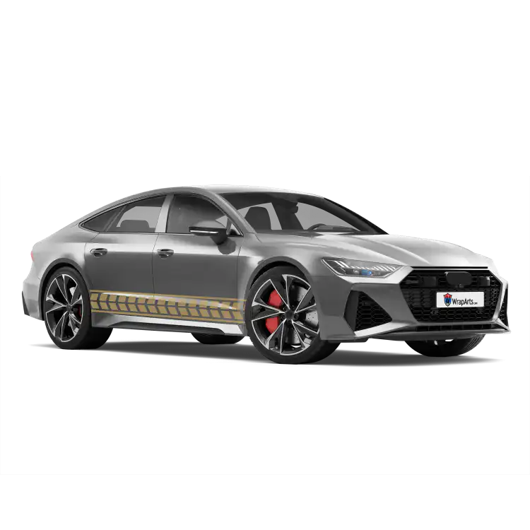 Motorsport Seitenstreifen 3 gold