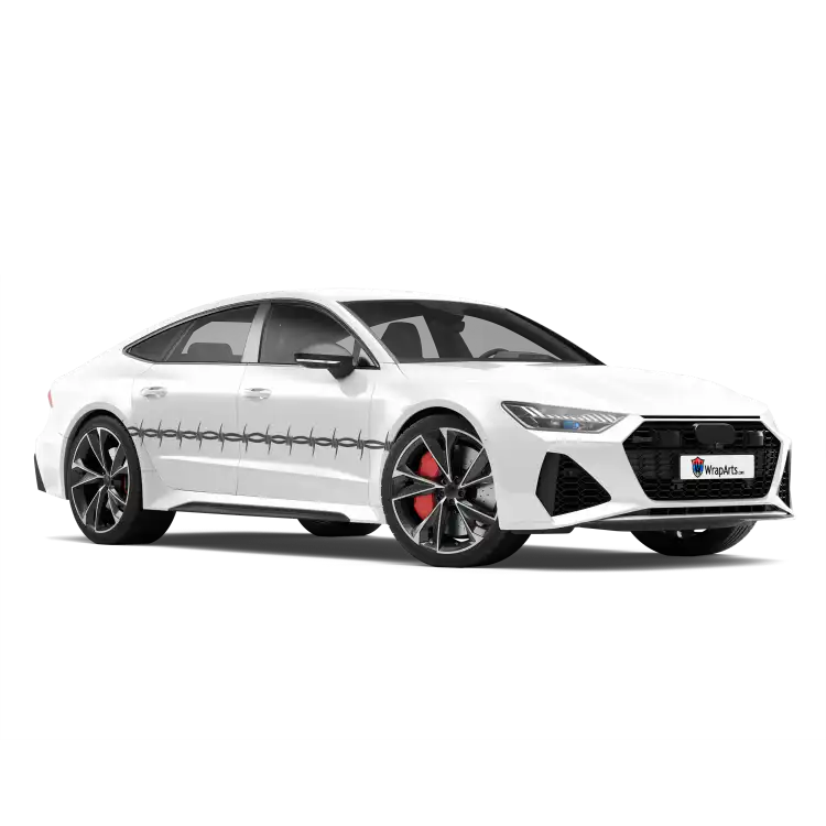 Simple Stacheldraht Aufkleber anthrazit