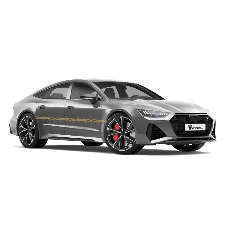 Simple Stacheldraht Aufkleber gold