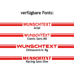 5136-Doppelter Zierstreifen mit Wunschtext - Fonts