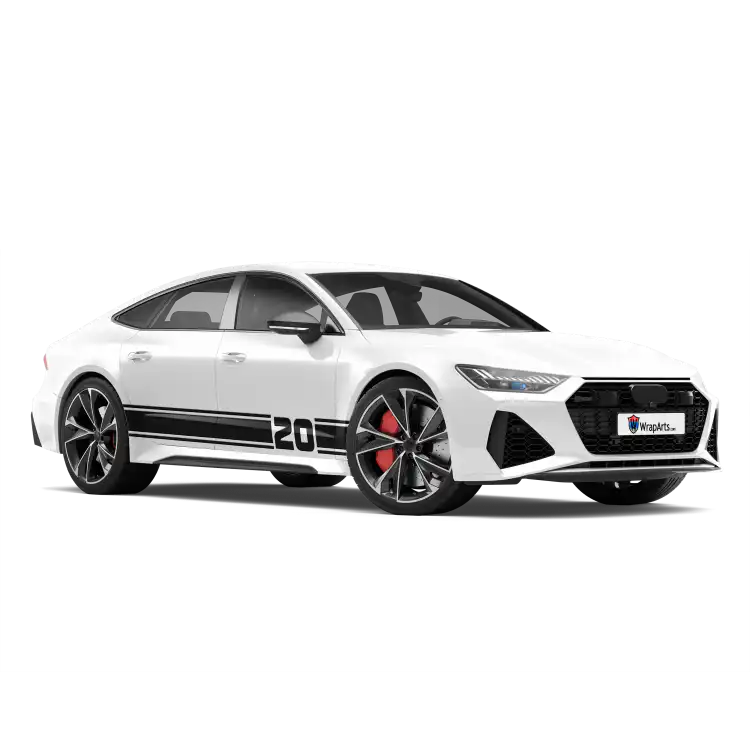 Seitenstreifen mit Startnummer-Schwarz-3-4Ansicht