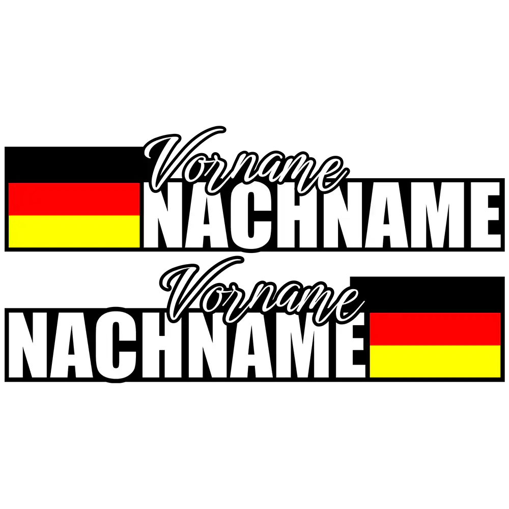 Fahrername Aufkleber Set
