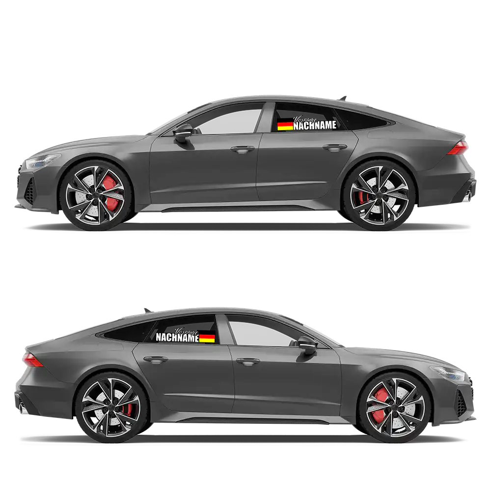 Fahrername Aufkleber Set