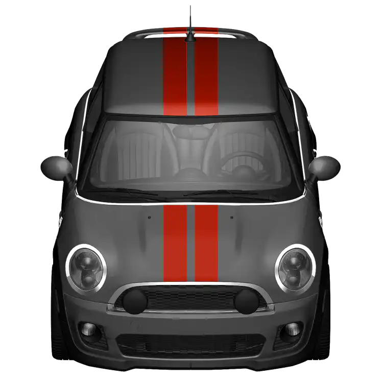 MINI Rennstreifen Basic-Hellrot-