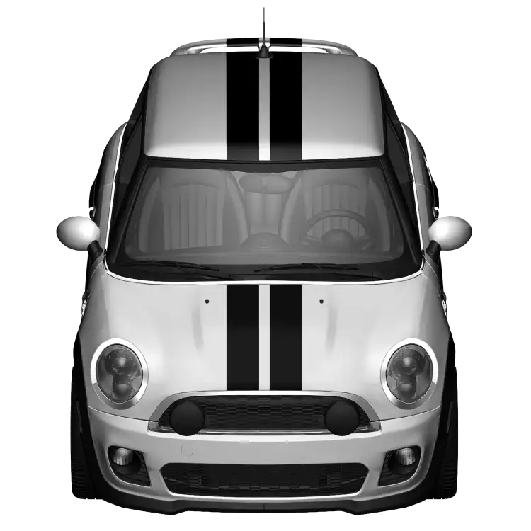 MINI Rennstreifen Basic-Schwarz-