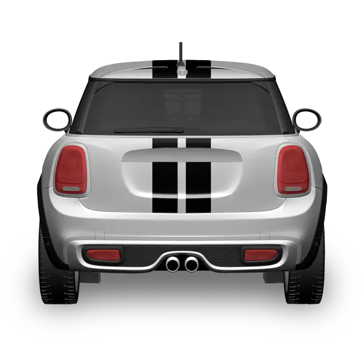 MINI Rennstreifen Basic-Schwarz-Heck