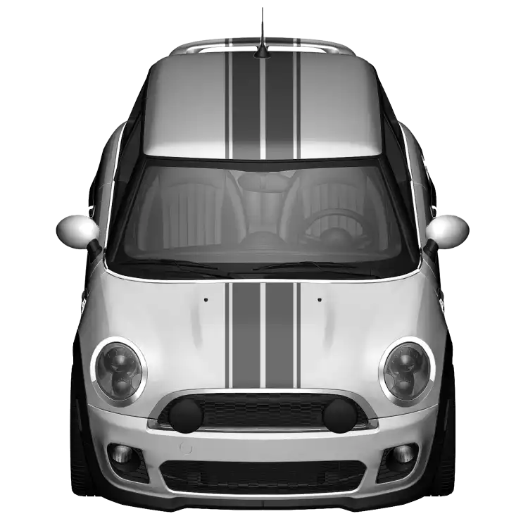 MINI Rennstreifen mit doppelter Sideline-Anthrazit-