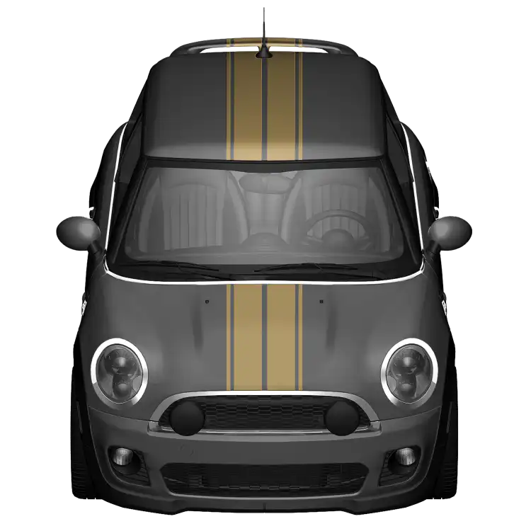 MINI Rennstreifen mit doppelter Sideline-Gold-