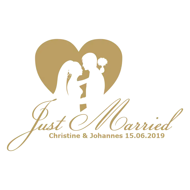 Just Married Aufkleber